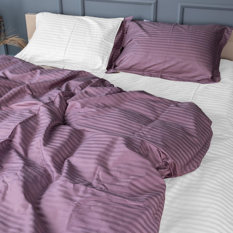 Комплект постельного белья Satin Stripe 30-0008 + 30-0001 Bethseda