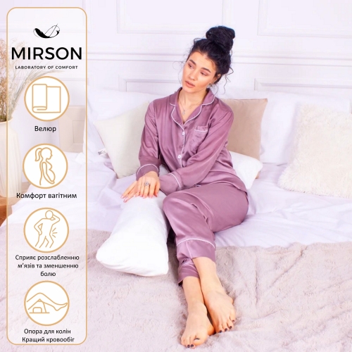 Подушка для беременных и отдыха Г-образная №8454 Velvet Line 28-0001 White EcoSilk велюр - 2