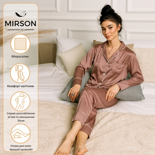 Подушка для вагітних та відпочинку Г-подібна №8462 Eco Line Gray EcoSilk мікросатин - 2