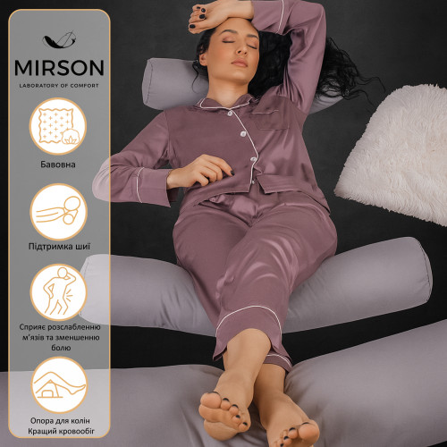 Подушка-валик №8349 Naturale Line 16-5703 Light Gray BamBoo - 2