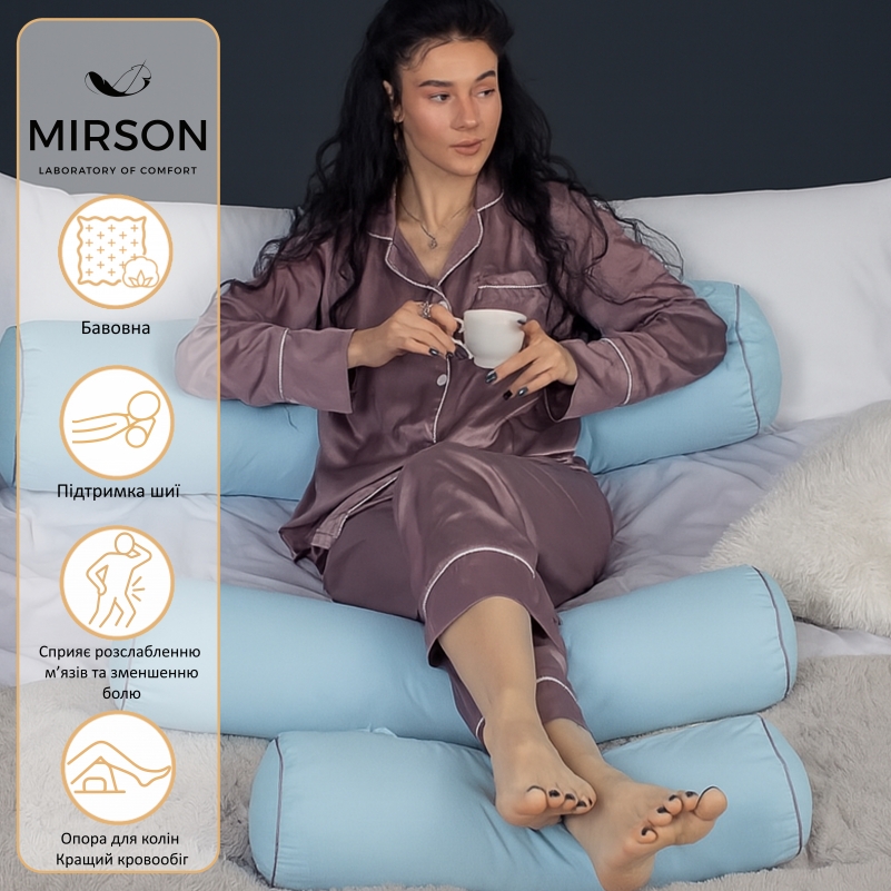 Подушка-валик №8109 Naturale Line 14-4121 Blanco EcoSilk - 1