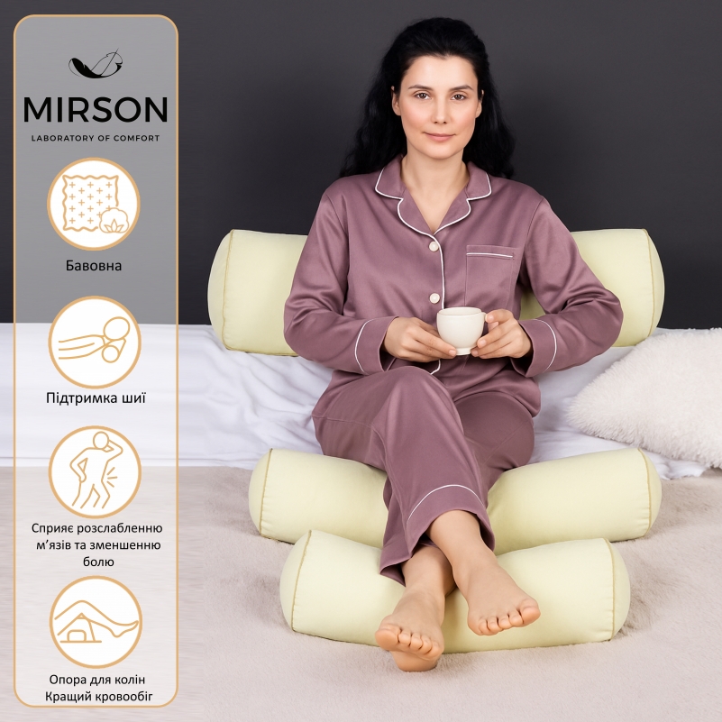 Подушка-валик №8115 Naturale Line 12-0525 Tiziana EcoSilk - 1