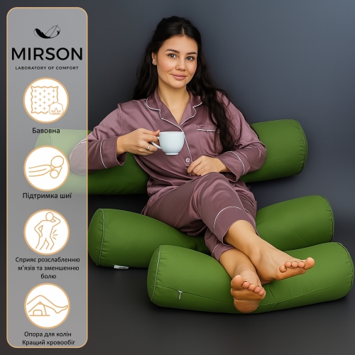 Подушка-валик №8121 Naturale Line 18-0130 Carolina EcoSilk - 2