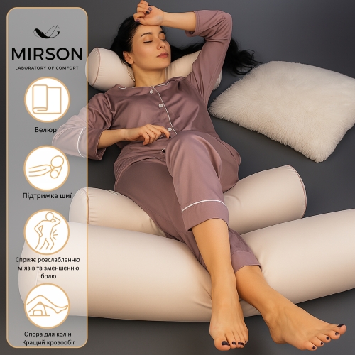 Подушка-валик №8128 Velvet Line 28-0004 Cream EcoSilk - 2