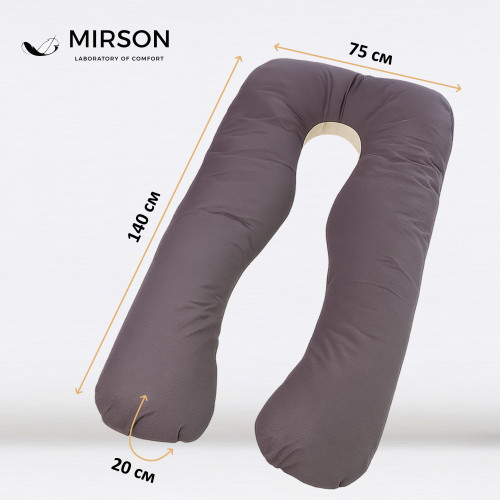 Подушка для вагітних та відпочинку U-подібна № 8001 Naturale Line "Marco" EcoSilk бязь - 3