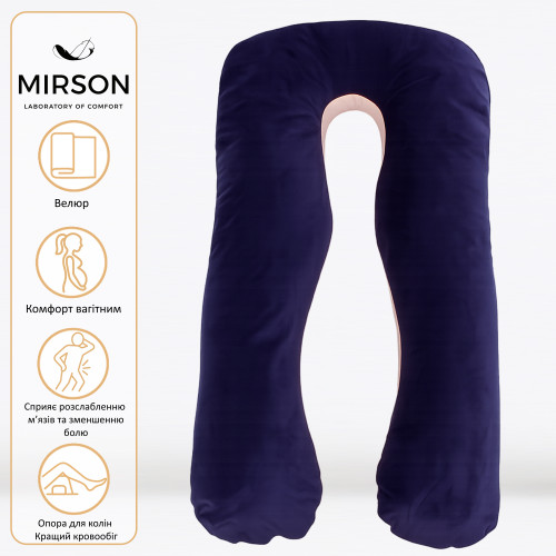 Подушка для беременных и отдыха U-образная № 8022 Velvet Line "Ruellia" EcoSilk велюр - 2