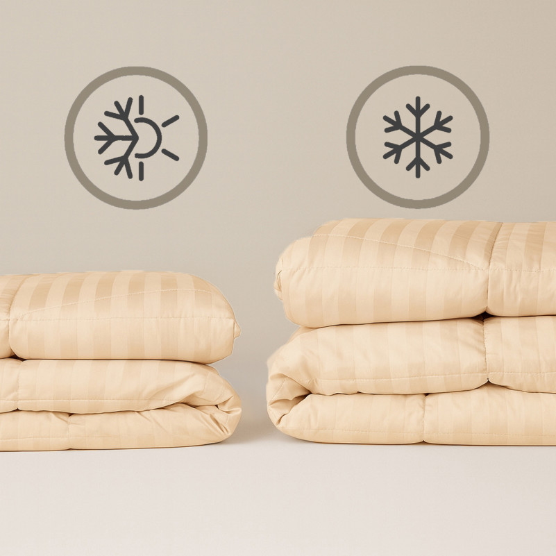 Ковдра пухова касетна Carmela №035 100% пух Premium class тик+сатин (зима) - 3