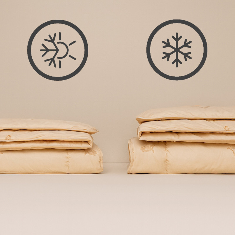 Одеяло шерстяное Camel №023 шерсть тик (деми) - 3