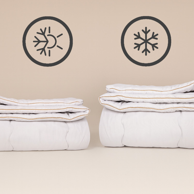 Одеяло шерстяное Hand Made Gold Silk №167 шерсть микросатин (летнее) - 3