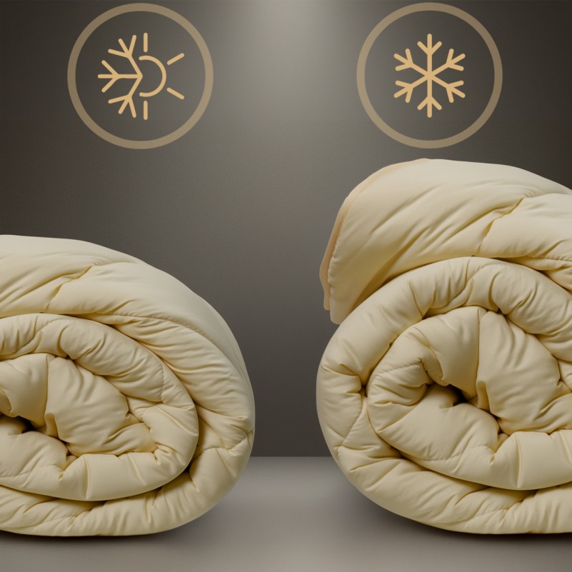 Одеяло эвкалиптовое Eco Light Creamy/Coral №1653, 1738 Eucalyptus микросатин (супер теплое) - 5