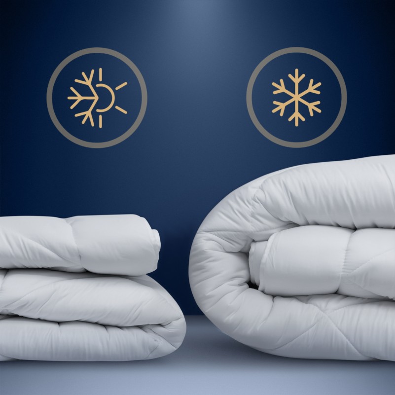 Одеяло шелковое Eco Light White №1645 шелк Капок микросатин (супер теплое) - 4