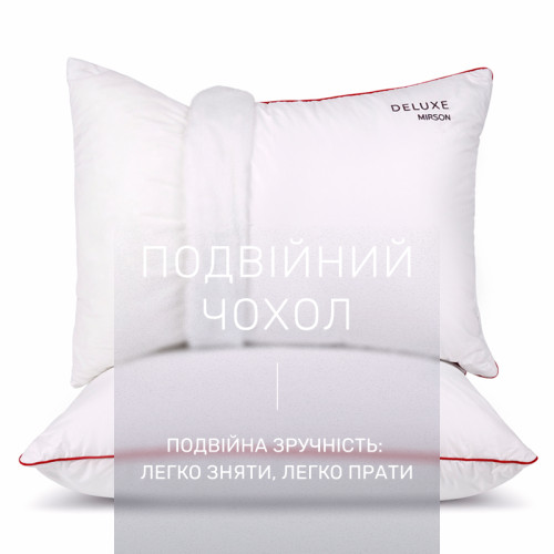 Подушка антиалергенна DeLuxe Hand Made №1177 EcoSilk батист (пружна) - 5