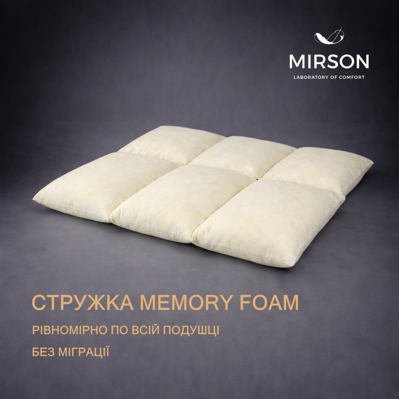 Набор антиалергенных подушек Eco Light White №1627 Memory микросатин (средние) - 2