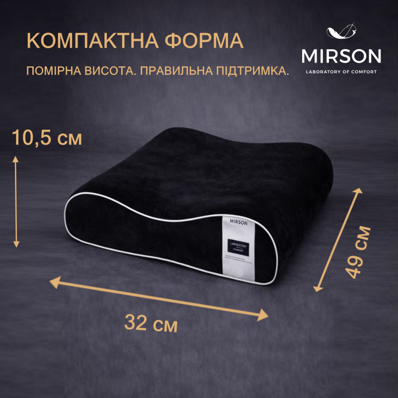 Подушка ортопедическая (стружка Memory) №4167 28-0007 Black Velvet 49*32*10,5 см