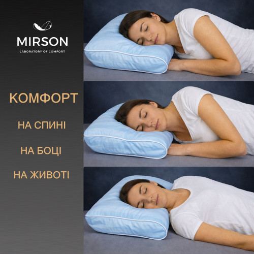 Подушка ортопедична (стружка Memory) №4233 Noble stripe Valentino 58*40*10,5 см - 5