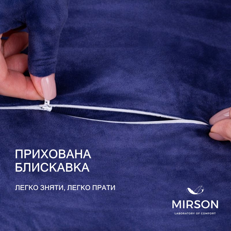 Подушка ортопедическая (стружка Memory) №4278 28-0006 Navy blue Velvet 58*40*10,5 см - 3