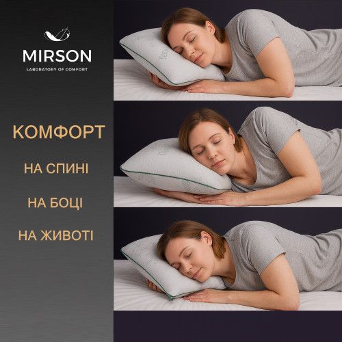 Подушка ортопедична (стружка Memory) №4000 Green nature Julia Women 59*43*10 см - 5