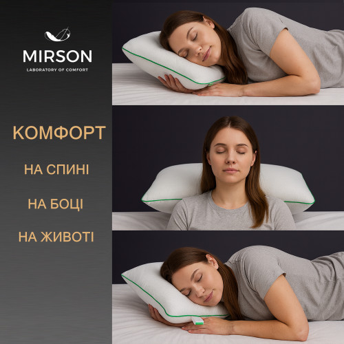 Подушка ортопедична (стружка Memory) №4002 Green nature Alberto Women 59*43*10 см - 5