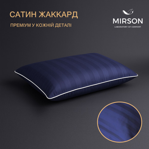 Подушка ортопедична (стружка Memory) №4006 Noble stripe Blue sea Women 59*43*10 см - 3