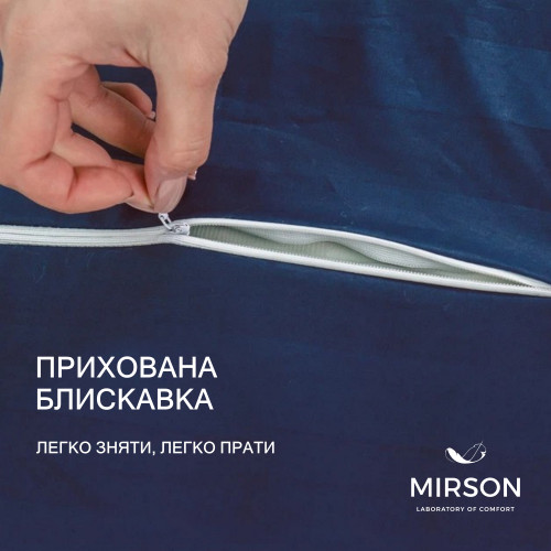 Подушка ортопедична (стружка Memory) №4006 Noble stripe Blue sea Women 59*43*10 см - 4