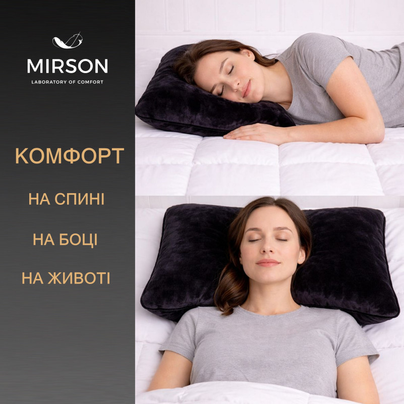Подушка ортопедическая (стружка Memory) №4055 28-0007 Black Velvet Women 59*43*10 см - 4