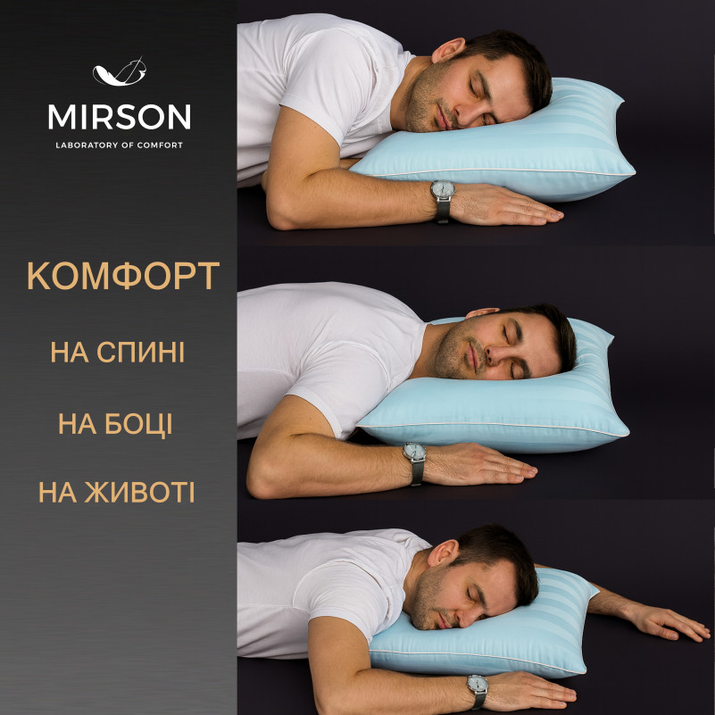 Подушка ортопедична (стружка Memory) №4065 Noble stripe Valentino MEN 59*43*12 см - 4