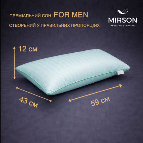 Подушка ортопедическая (стружка Memory) №4077 Satin Stripe 30-0013 Azure MEN 59*43*12 см