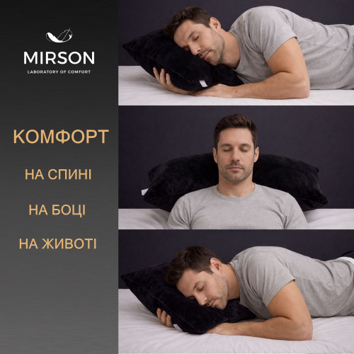 Подушка ортопедична (стружка Memory) №4111 28-0007 Black Velvet MEN 59*43*12 см - 5