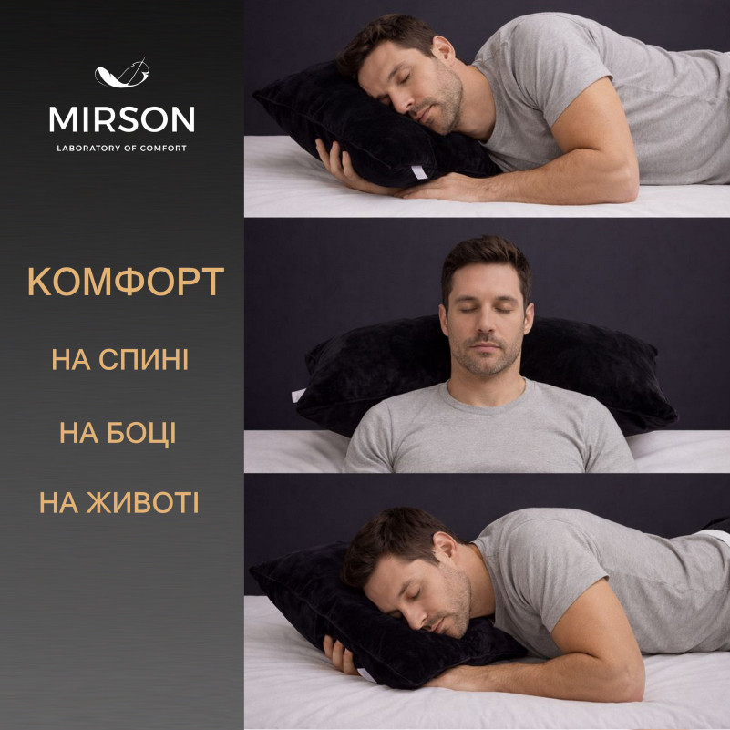 Подушка ортопедическая (стружка Memory) №4111 28-0007 Black Velvet MEN 59*43*12 см - 4