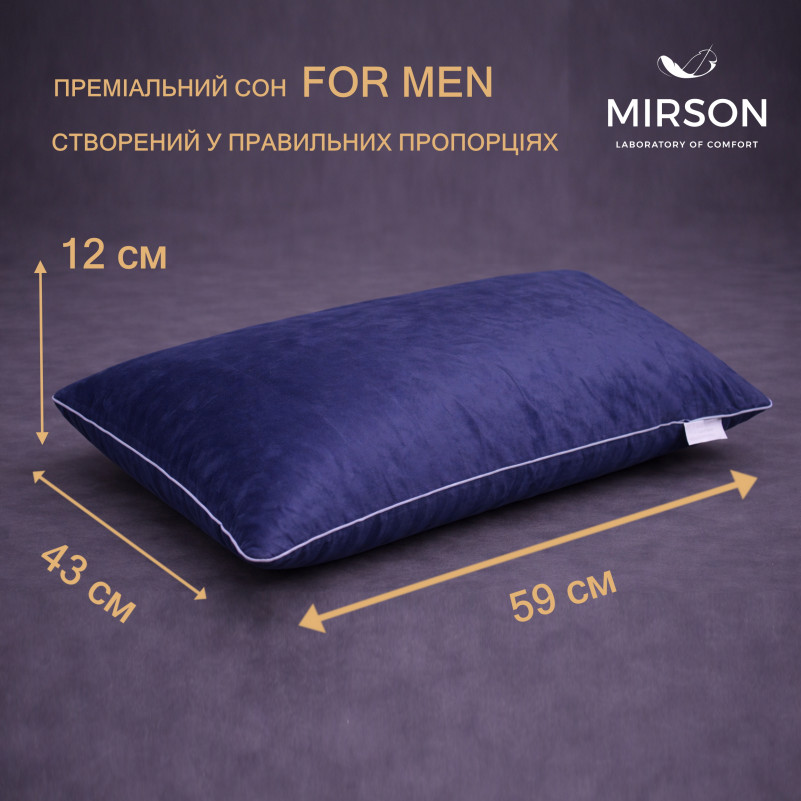 Подушка ортопедическая (стружка Memory) №4110 28-0006 Navy blue Velvet MEN 59*43*12 см