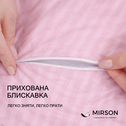 Подушка ортопедическая (стружка Memory) №4016 Satin Stripe 30-0007 Pink Women 59*43*10 см - 4