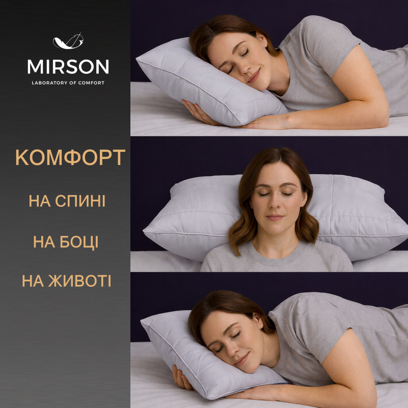 Подушка ортопедическая (стружка Memory) №4038 Delicate satin 0251 Skyline Women 59*43*10 см - 4