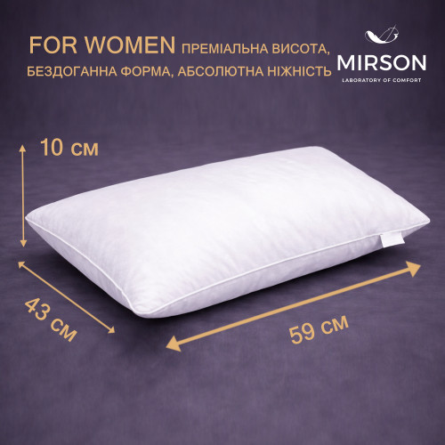 Подушка ортопедична (стружка Memory) №4049 28-0001 White Velvet Women 59*43*10 см