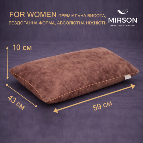 Подушка ортопедична (стружка Memory) №4051 28-0003 Brown Velvet Women 59*43*10 см