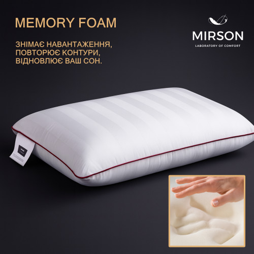 Подушка ортопедична Noble stripe Royal Pearl MEN №6045 59*43*12 см Memory сатин-жакард - 3