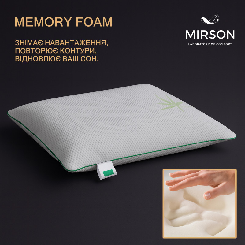 Подушка ортопедична №6059 Green nature Dorotea MEN 59*43*12 см - 2