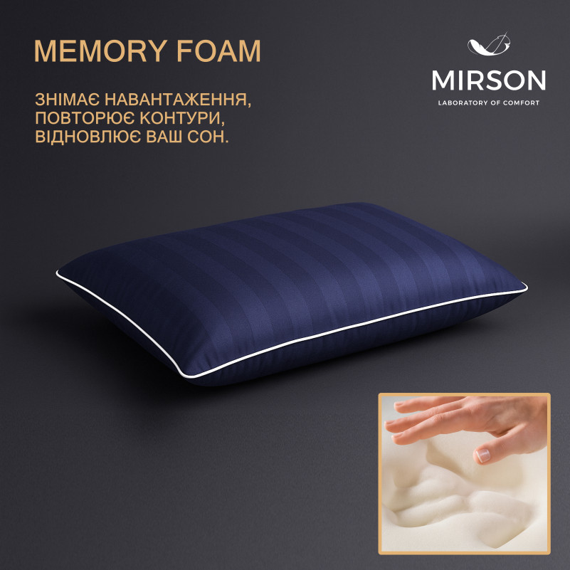 Подушка ортопедична №6069 Noble stripe Blue sea WOMEN 59*43*10 см - 2