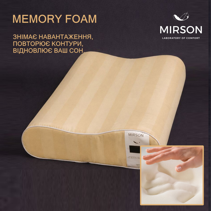 Подушка ортопедическая №6086 Noble stripe Сarmela 49*32*10,5 см - 2