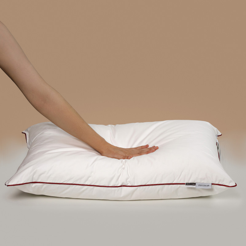 Подушка пуховая "3-ех камерная" Delicate Classic №2772 90% серый пух Premium / 10% перо тик (мягкая) - 7