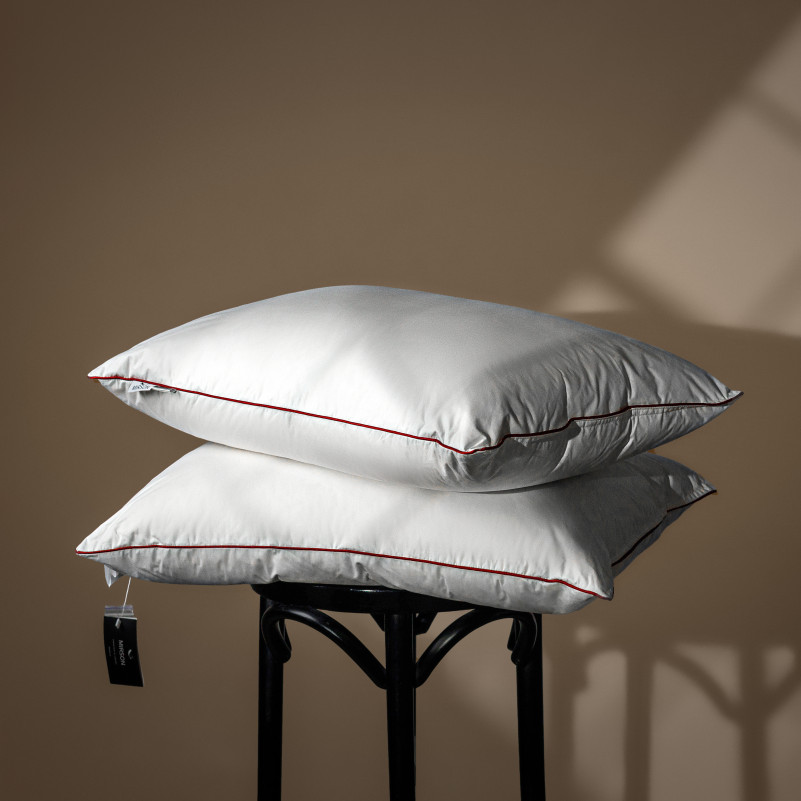 Подушка пуховая "3-ех камерная" Delicate Classic №2772 90% серый пух Premium / 10% перо тик (мягкая) - 8