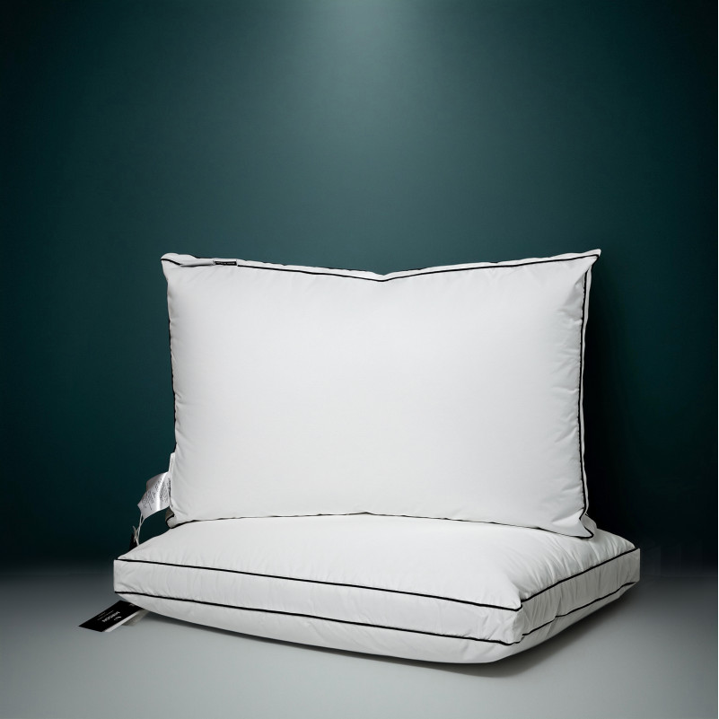 Подушка пуховая Трехкамерная Delicate Lux №2770 100% пух Premium тик (средняя) - 6