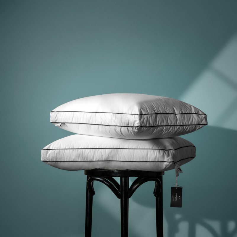 Подушка пуховая Трехкамерная Delicate Lux №2770 100% пух Premium тик (средняя) - 8