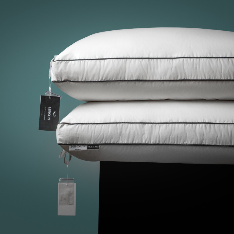 Подушка пуховая Трехкамерная Delicate Lux №2770 100% пух Premium тик (средняя) - 9