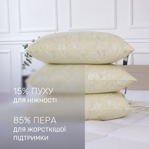 Подушка пухова Extra №2764 15% сірий пух Extra тік - 2
