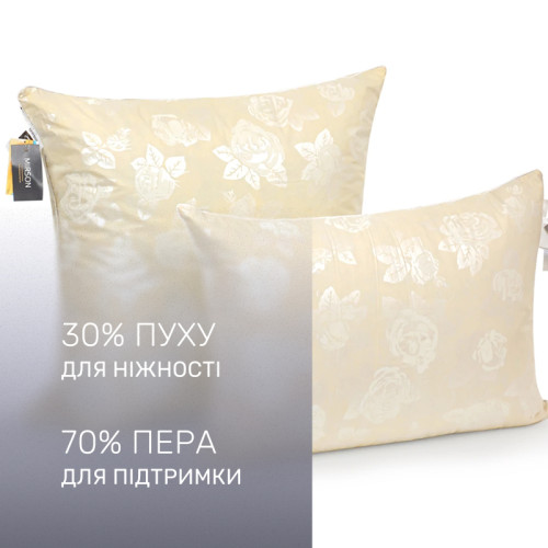 Подушка пухова Extra №2767 30% сірий пух Extra тік - 2