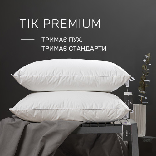 Подушка пухова Raffaello №101 90% сірий пух Standart / 10% перо тик  - 3