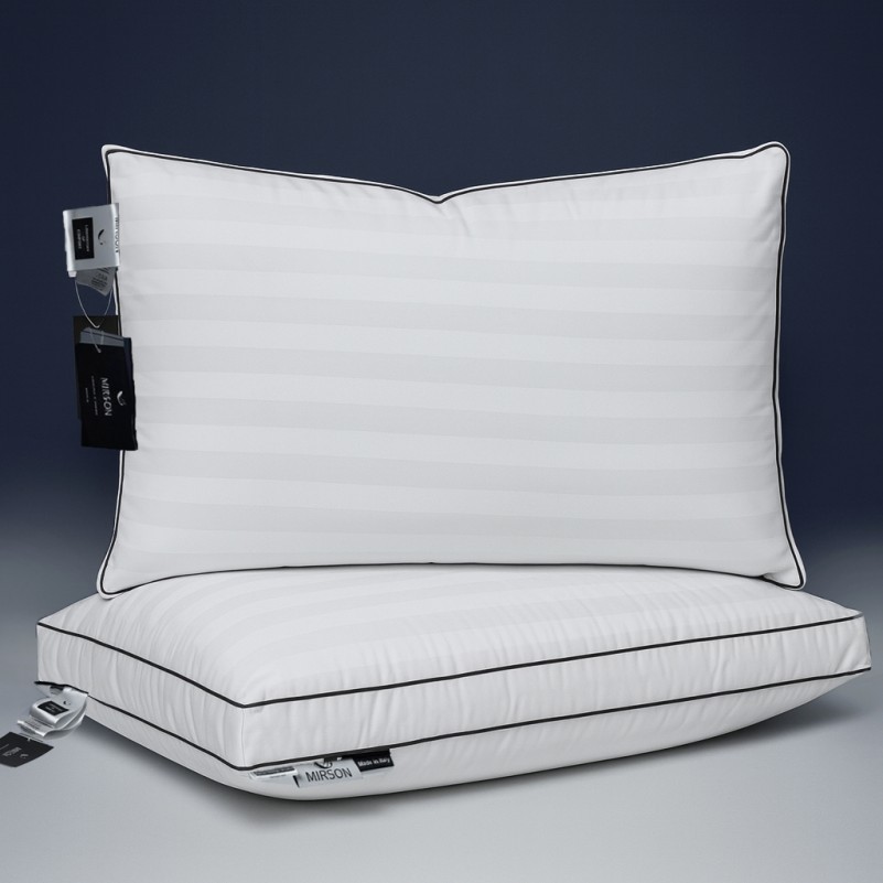 Подушка пухова Трикамерна 90% сірий пух Premium / 10% перо Royal №205 сатин (середня) - 8