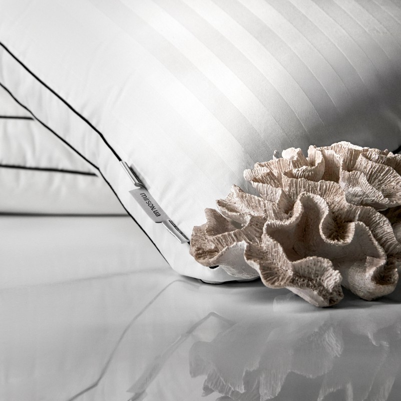 Подушка пухова Трикамерна 90% сірий пух Premium / 10% перо Royal №205 сатин (середня) - 9