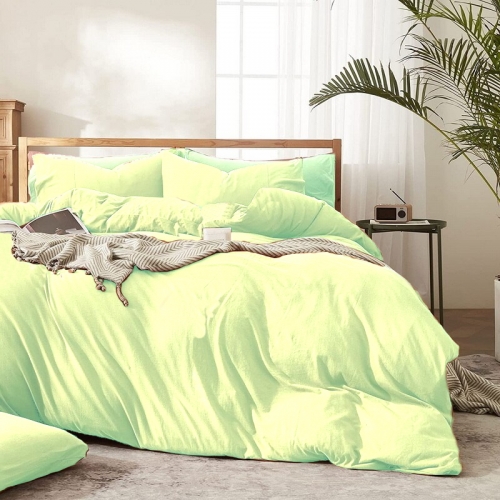 Комплект постельного белья №12-0525 Luminary Green Mikrosatin Premium Однотонный