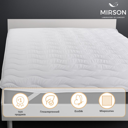 Наматрацник №1712 Eco Light Air-Soft White (EcoSilk) (звичайний з гумкою по кутах)  - 4